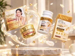 NMN. NAD+ 500 mg Capsules + Glass Skin VIP Cream Combo